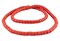 The Bead Chest Coral Color Sandcast Cylinder Beads 9mm Ghana African Red Glass Large Hole 24 Inch Strand Handmade